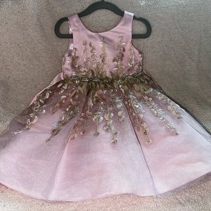Pink with gold toddler dress only used once